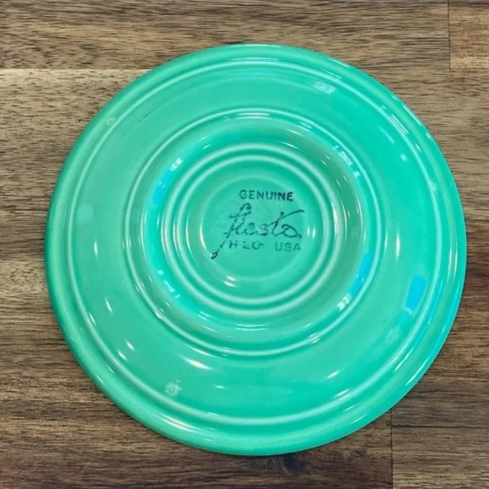 Fiestaware Mid Century Modern Dinnerware Cup & Saucer Set Original Medium Green